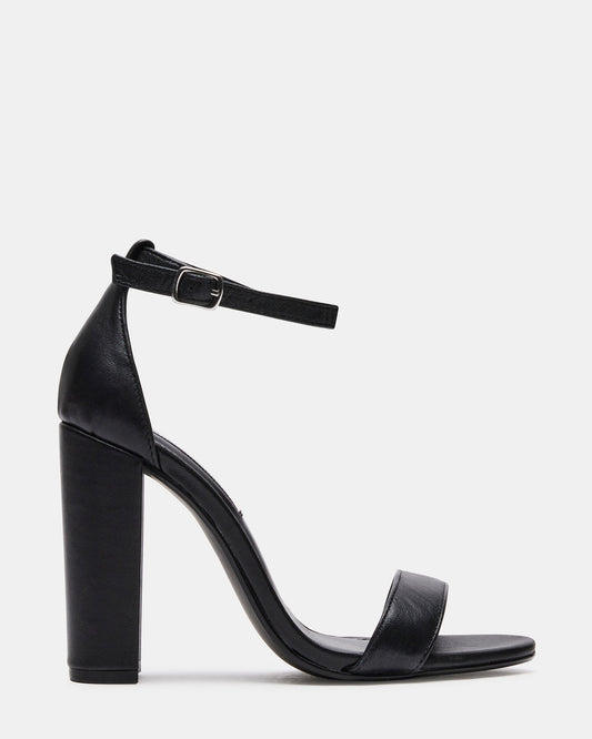 CARRSON Black Leather Women's Heel
