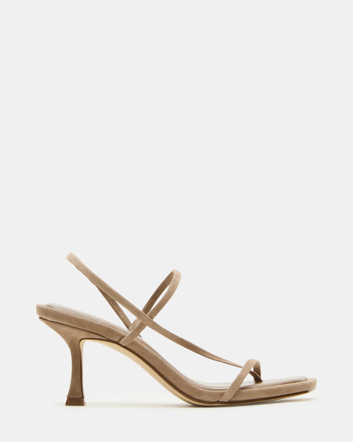 LOCKE Taupe Women's Dainty Strappy Square Toe Heel