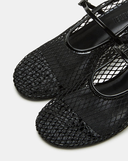 RAYNOR Black Women's Mary Jane Mesh Block Heel