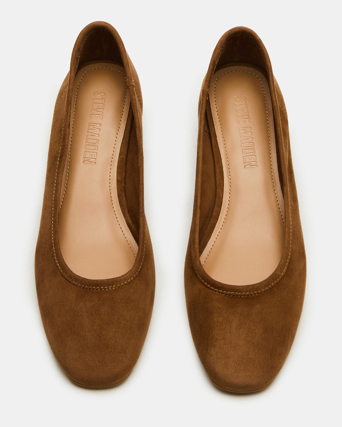 MOLLIE Chestnut Suede Ballet Women's Block Heels