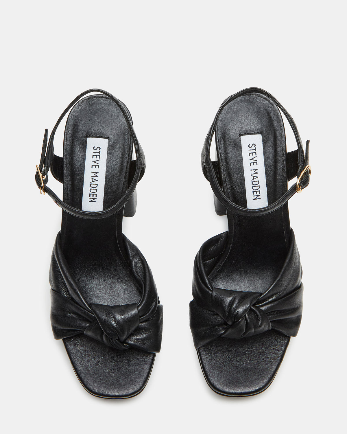 JOYRIDE Black Leather Platform Block Heel | Women's Heels