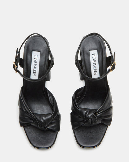 JOYRIDE Black Leather Platform Block Heel | Women's Heels