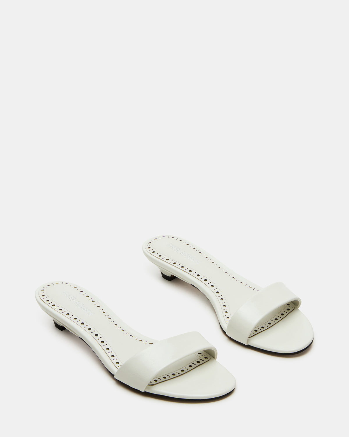 BERRY White Women's Mule Kitten Heel