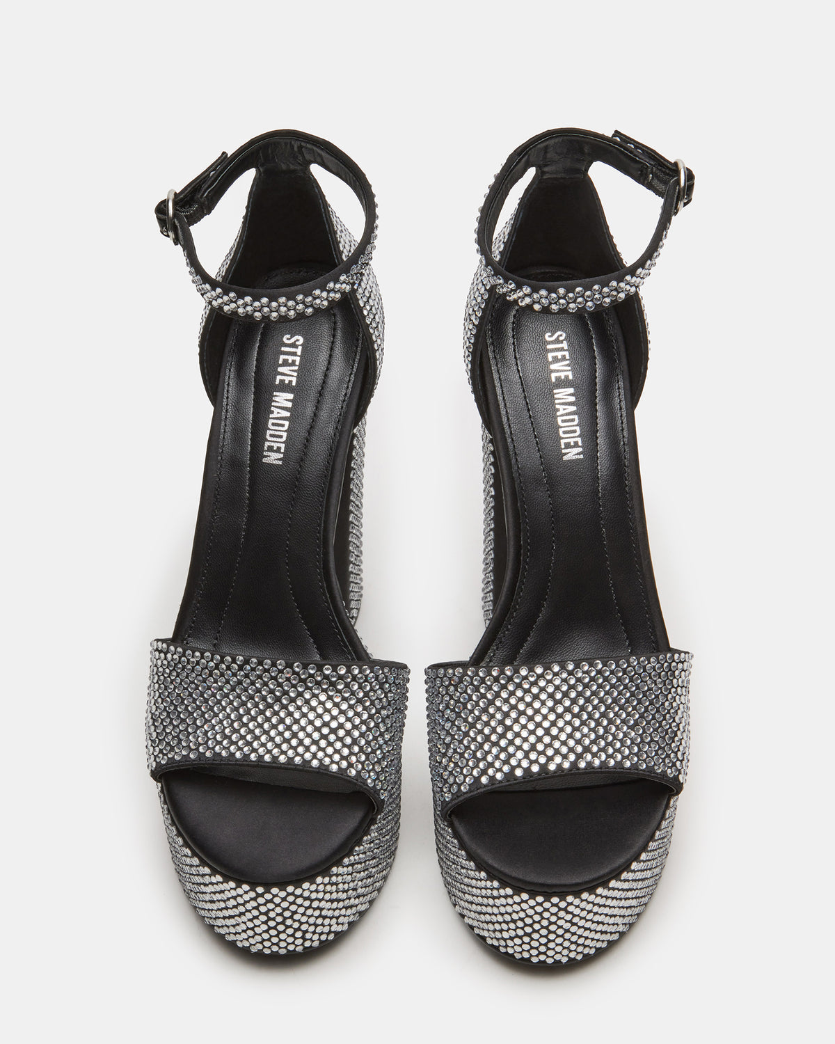 GLAM Rhinestones Platform Block Heel | Women's Heels