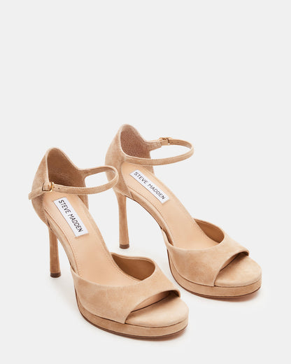 ESTER Tan Suede Strappy Heel | Women's Heels