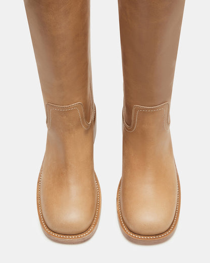 RIGGS Banana Leather Square-Toe Women's Boot