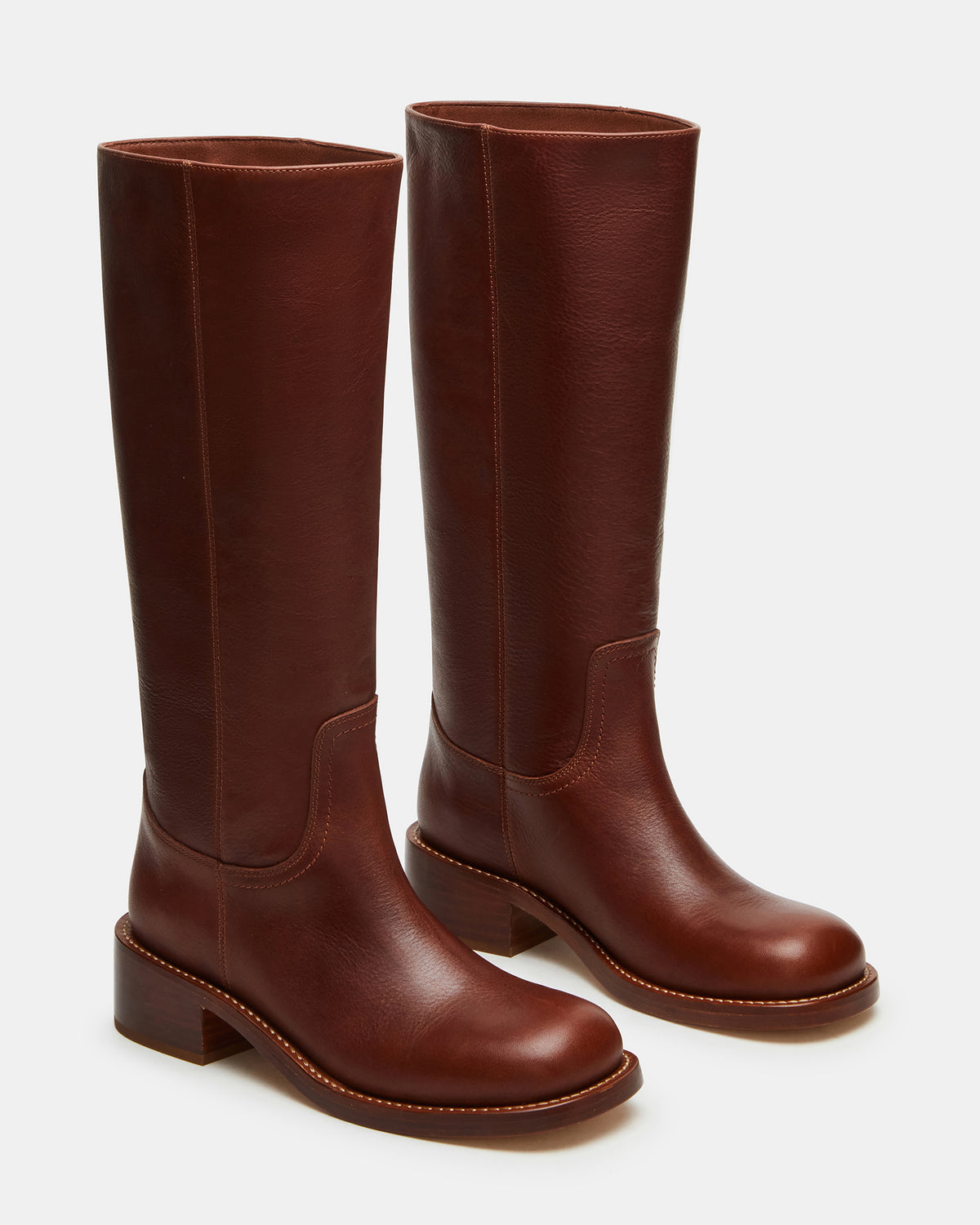 RIGGS Rust Leather Square-Toe Women's Boot