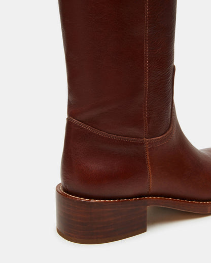 RIGGS Rust Leather Square-Toe Women's Boot