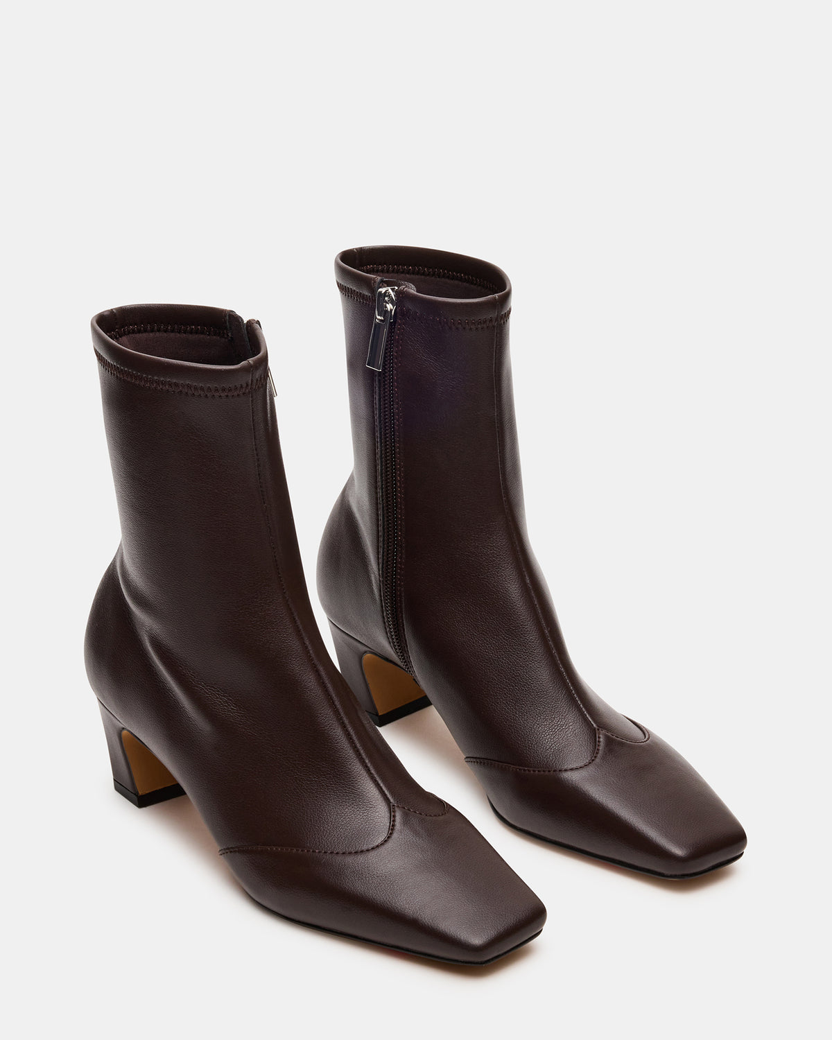 JETER Brown Square-Toe Women's Ankle Boot