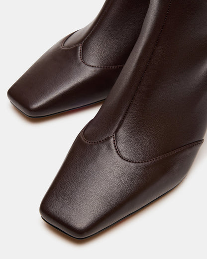 JETER Brown Square-Toe Women's Ankle Boot