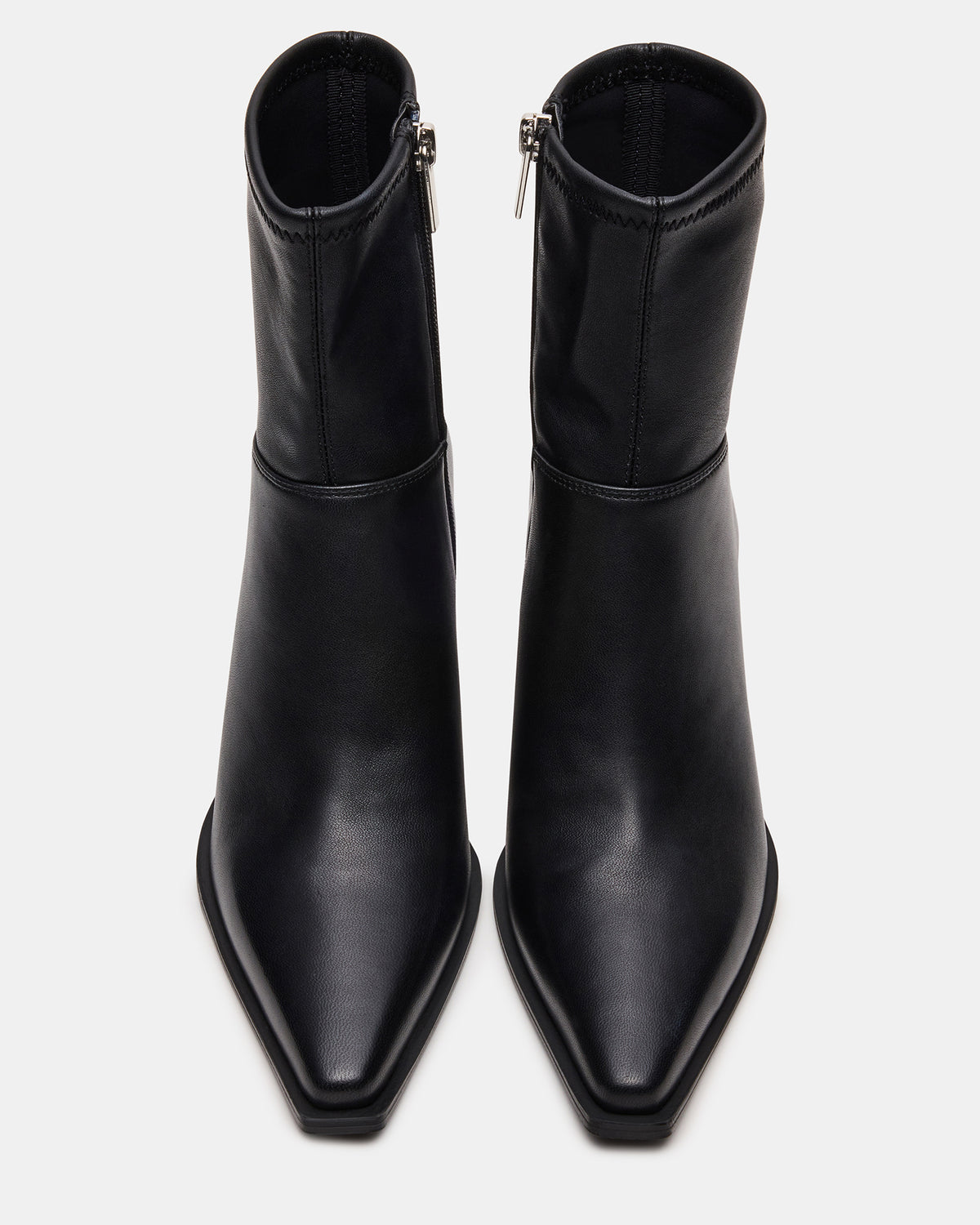 STASIA Black Pointed-Toe Kitten Heel Women's Ankle Boot