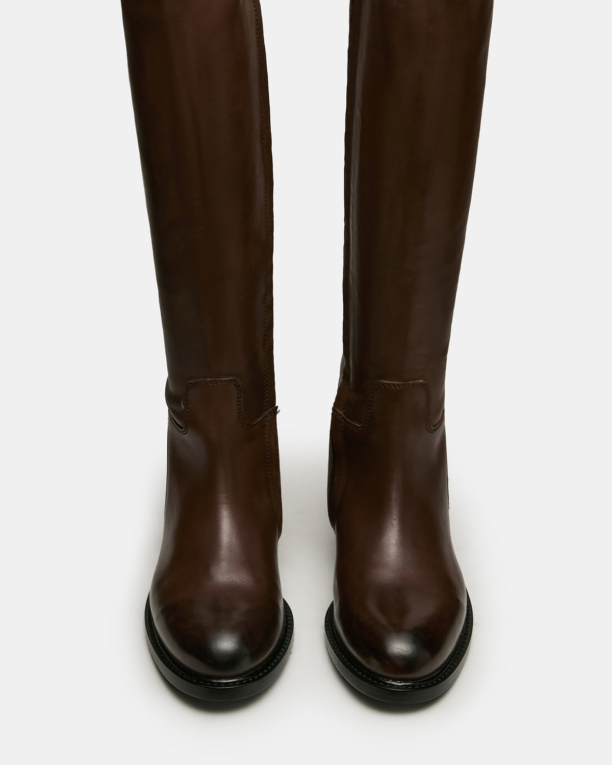 BELMONT Brown Leather Knee-High Women's Riding Boot