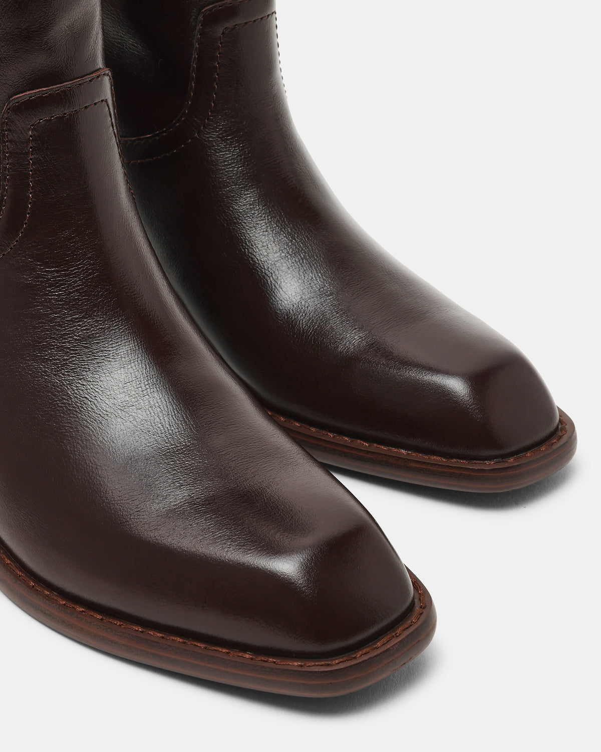 PRIMO Brown Leather Square-Toe Women's Boot