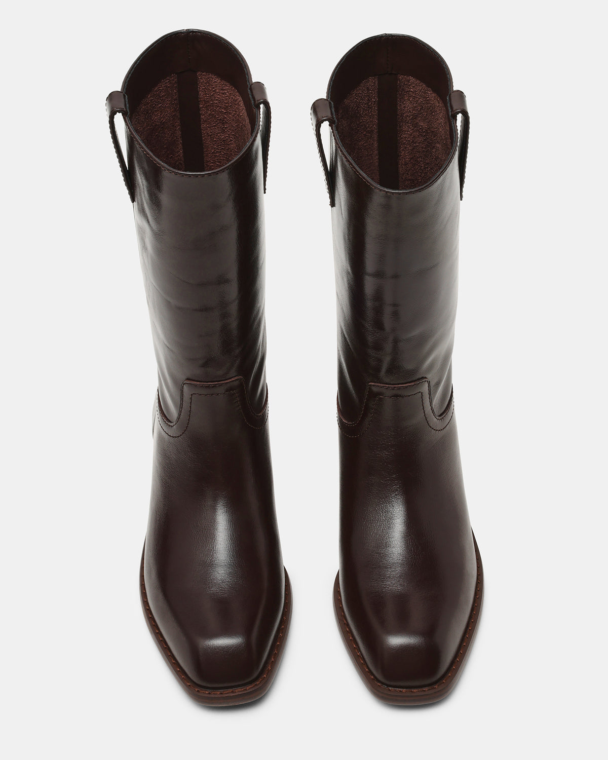 PRIMO Brown Leather Square-Toe Women's Boot