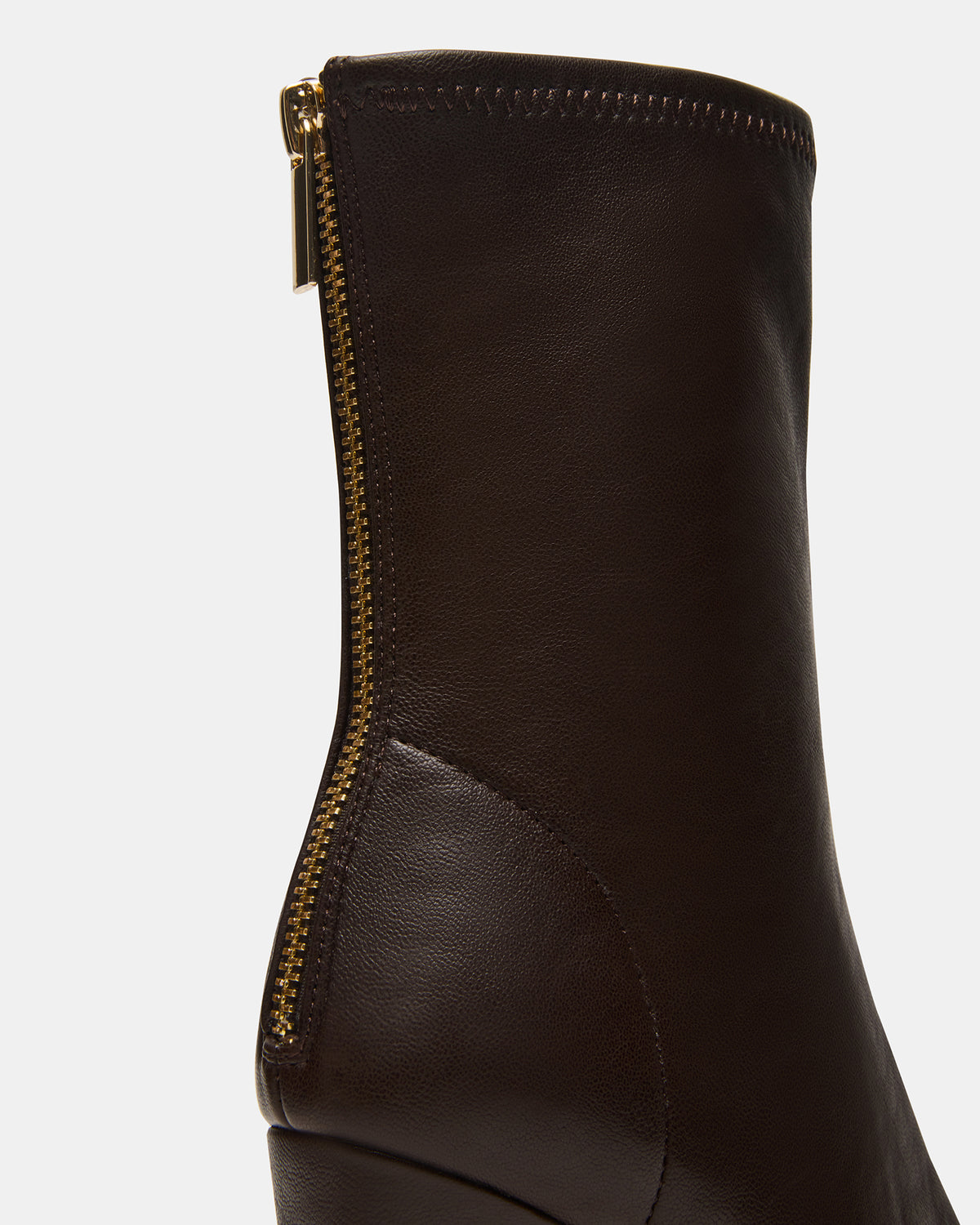 KHELAN Brown Square-Toe Heeled Women's Ankle Boot