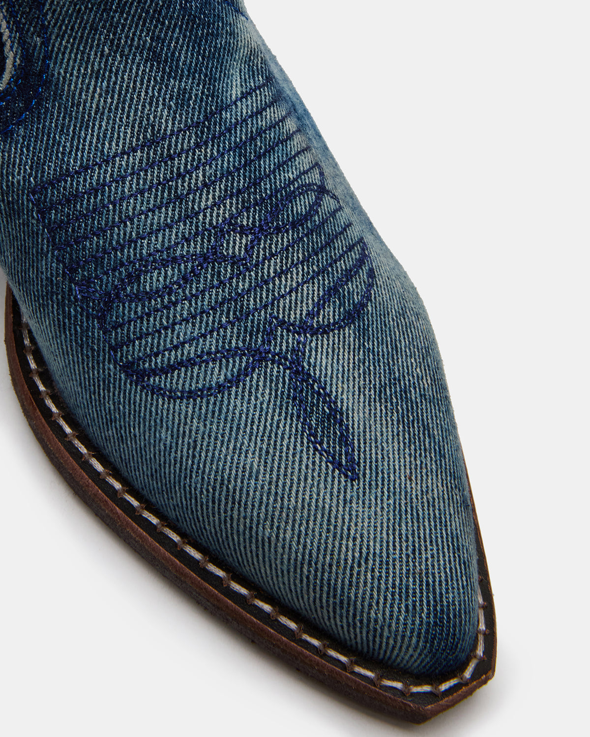 ALBANY Denim Fabric Pointed-Toe Women's Western Boot