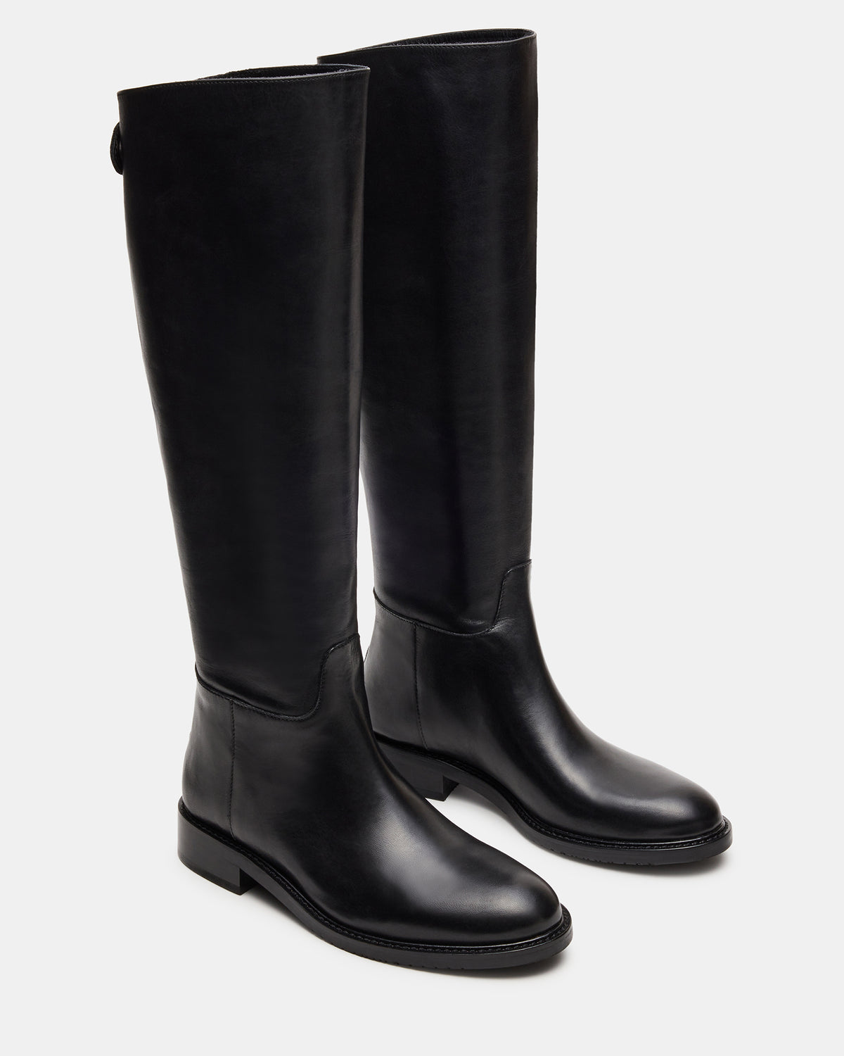 BEREN Black Leather Knee-High Women's Riding Boot