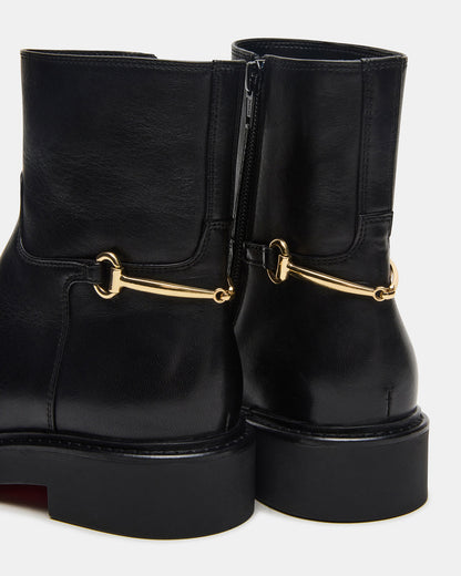 DIABLO Black Leather Women's Ankle Boot