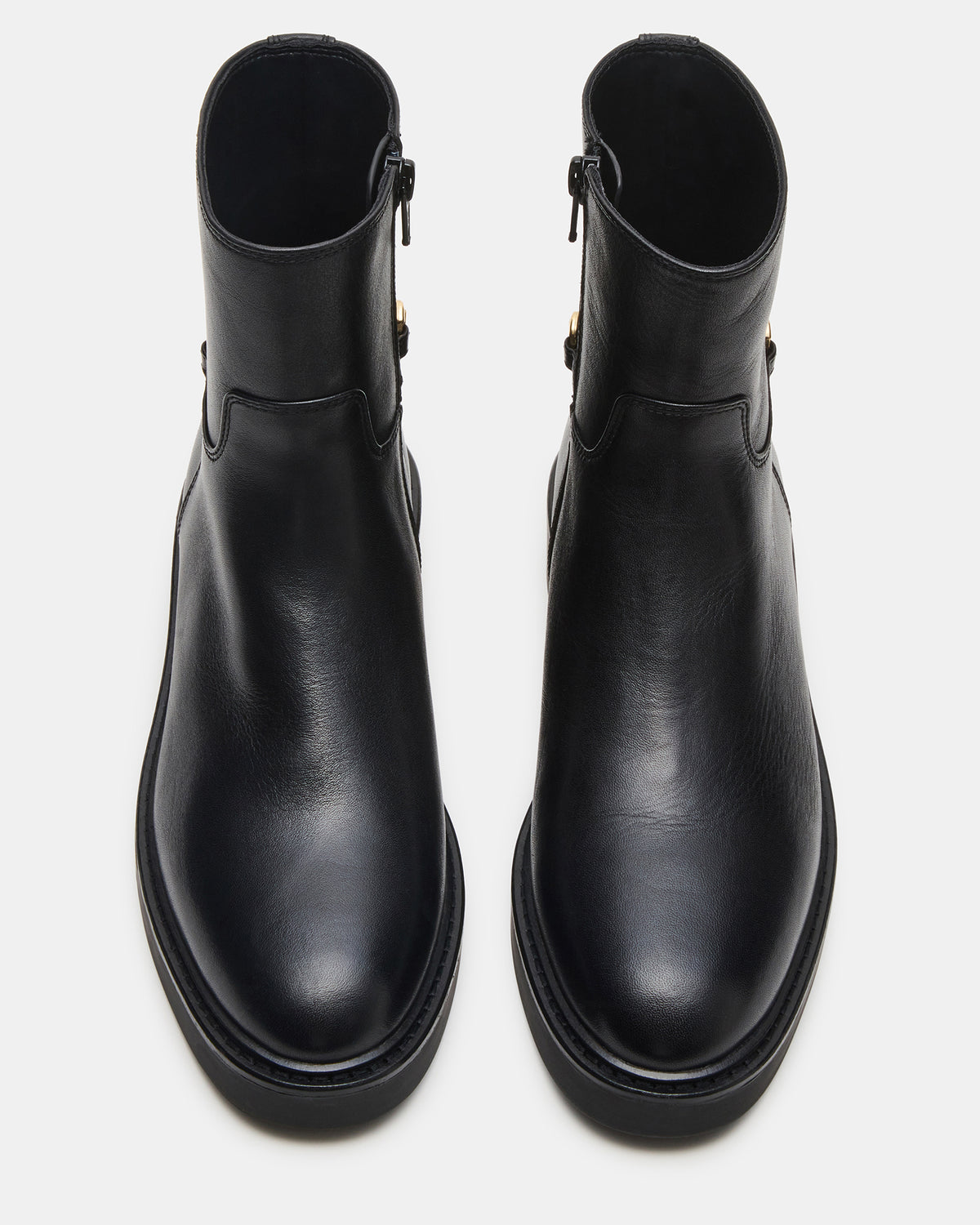 DIABLO Black Leather Women's Ankle Boot