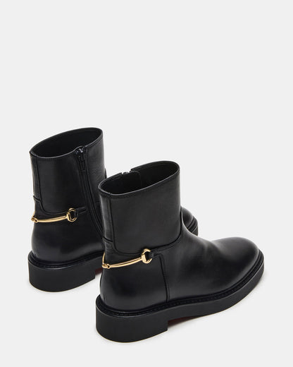 DIABLO Black Leather Women's Ankle Boot