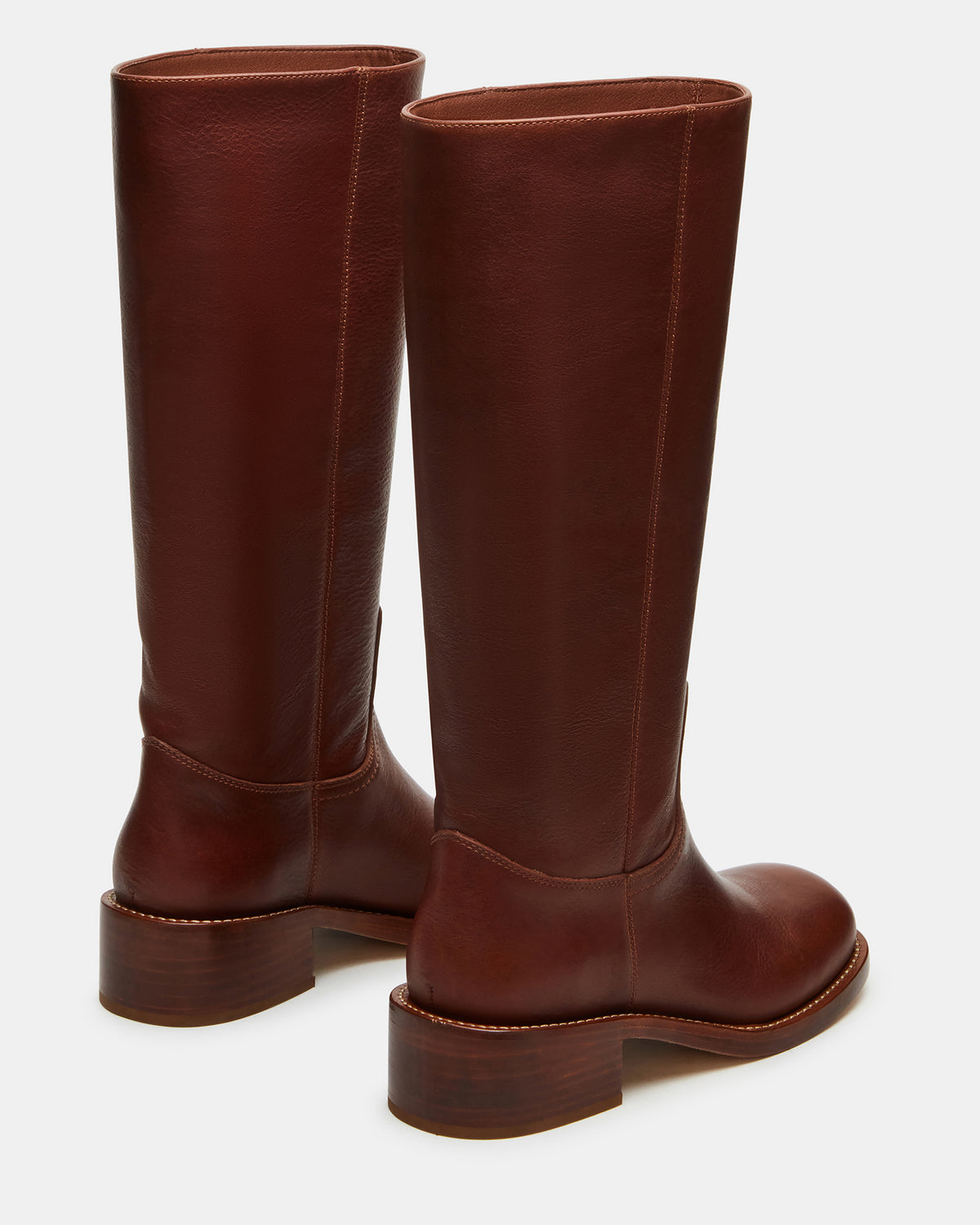 RIGGS Rust Leather Wide Calf Square-Toe Women's Boot