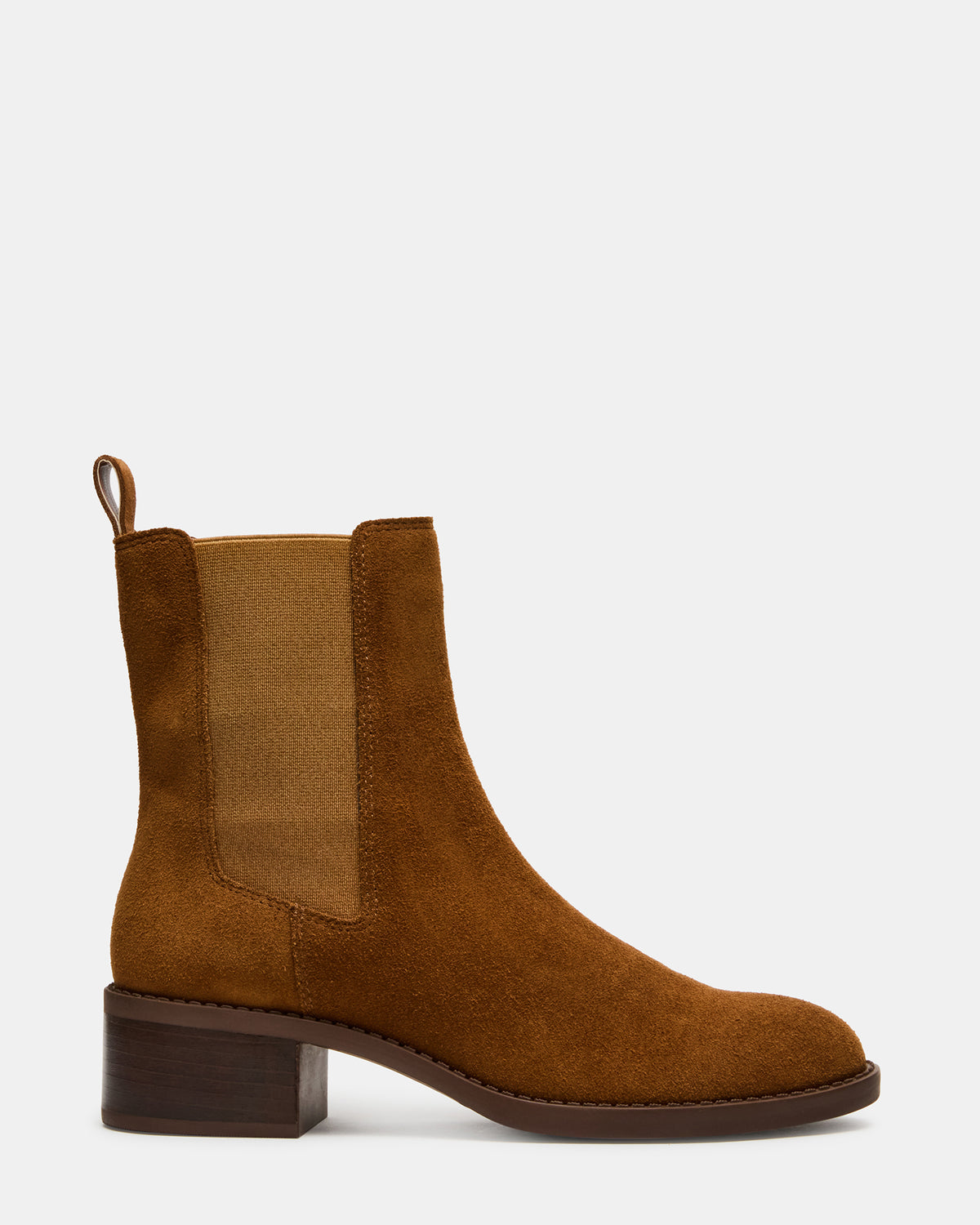 KAPLAN Camel Suede Chelsea Block Heel Women's Ankle Boot
