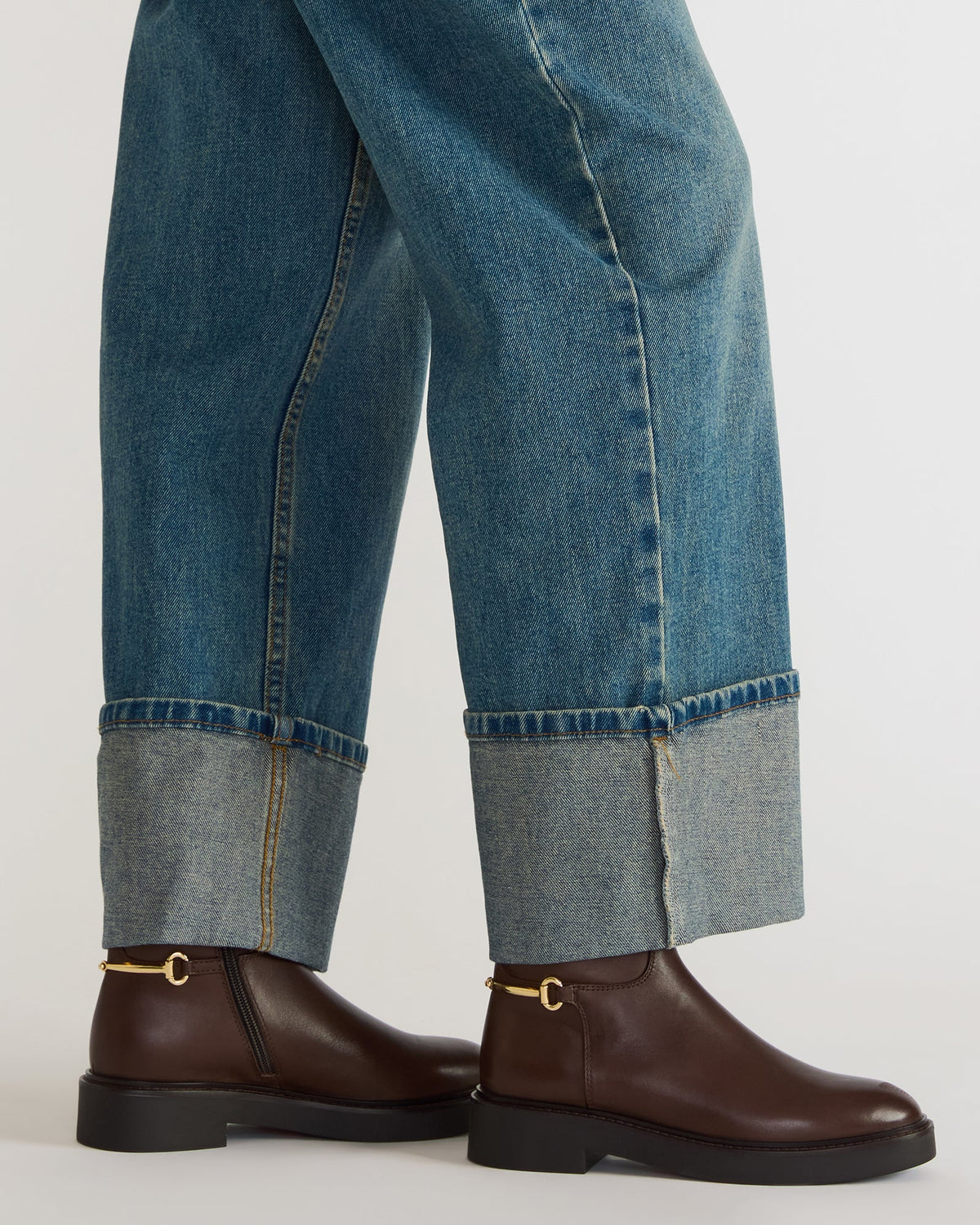 DIABLO Brown Leather Women's Ankle Boot
