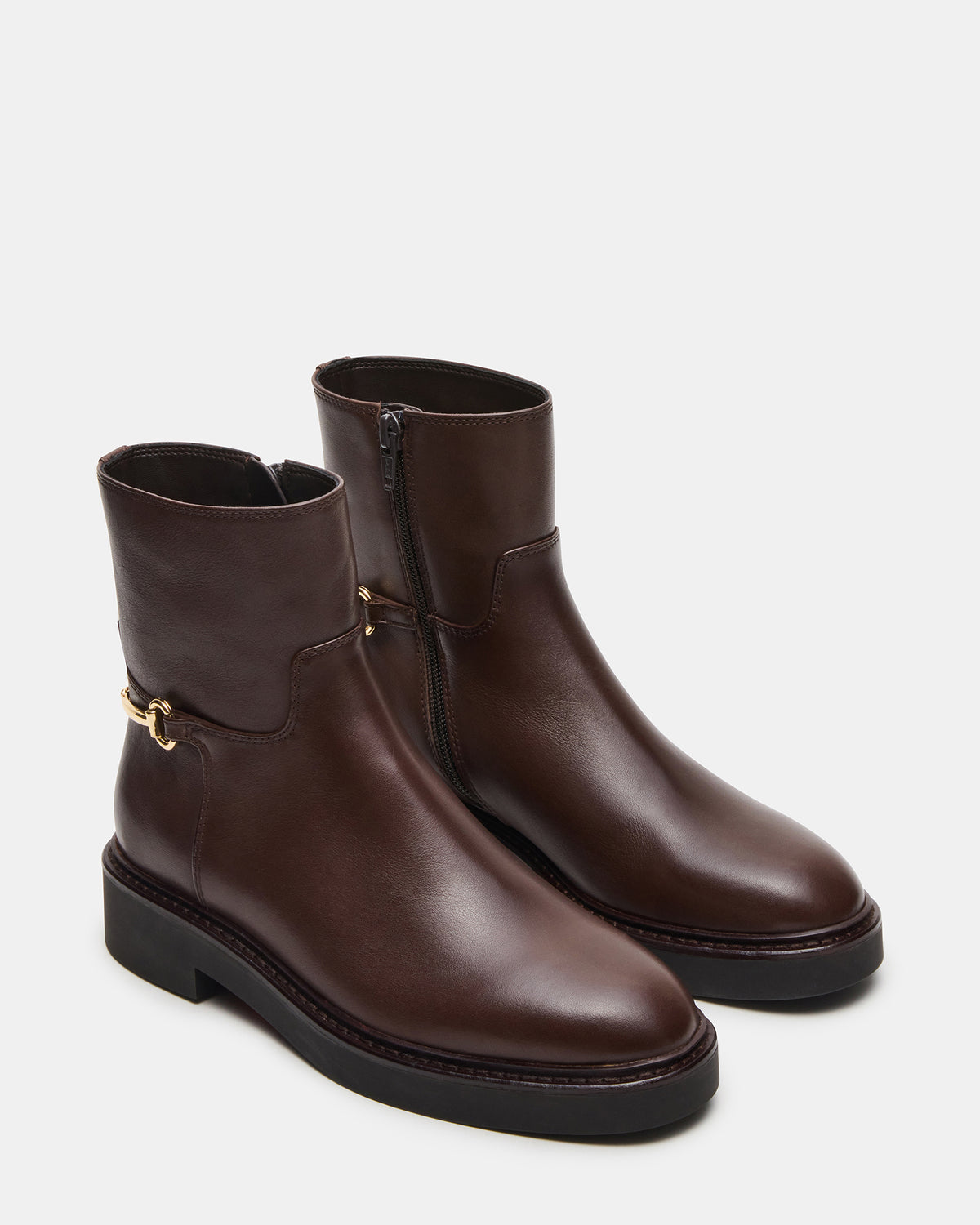 DIABLO Brown Leather Women's Ankle Boot
