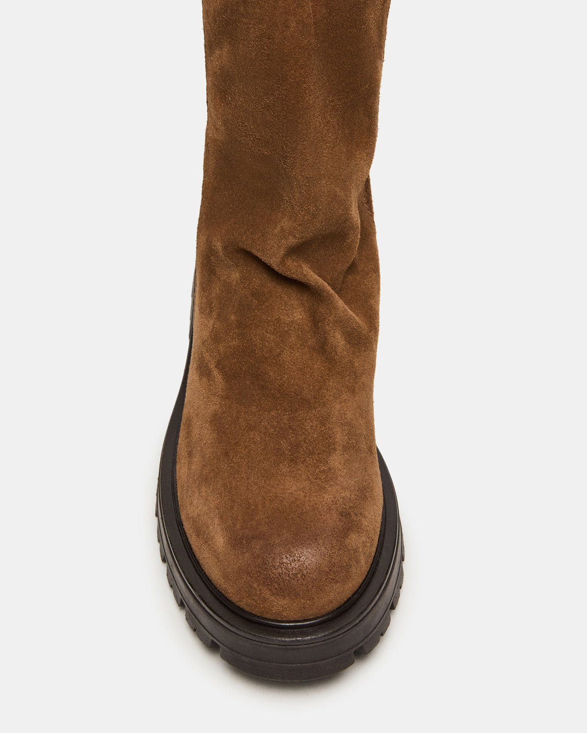 LAMI Dark Taupe Suede Lug Sole Women's Ankle Boot