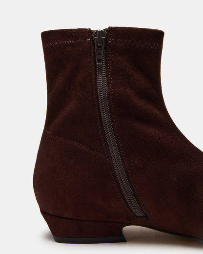 FINCH Brown Round Toe Women's Ankle Boot