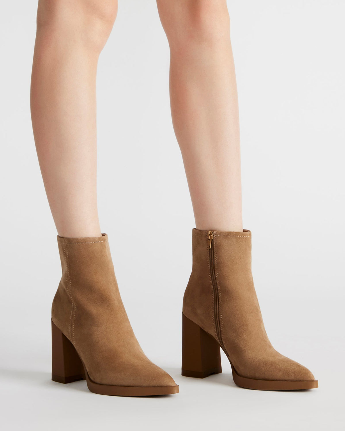 HARDEN Sand Suede Women's Pointed-Toe Ankle Boot