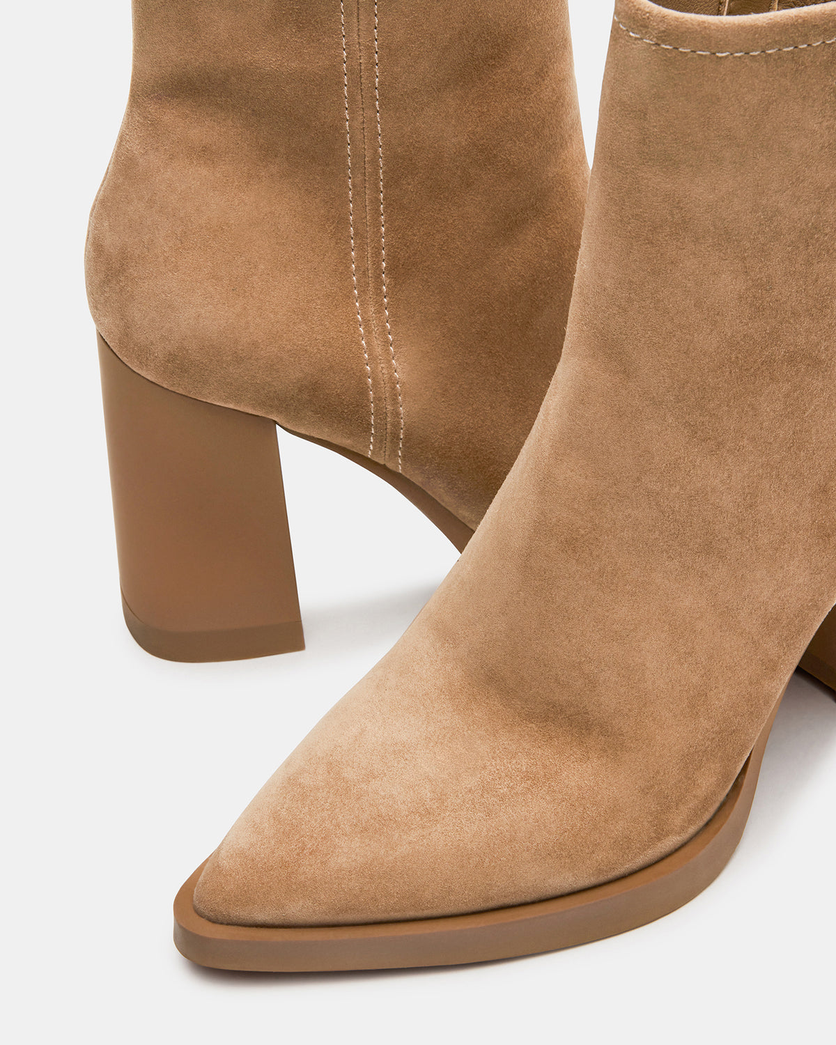 HARDEN Sand Suede Women's Pointed-Toe Ankle Boot