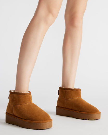 COMFY Chestnut Suede Women's Ankle Boot