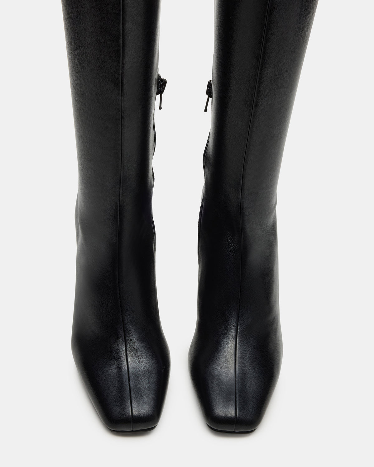 HOLLY Black Wide Calf Women's Knee-High Square-Toe Boot