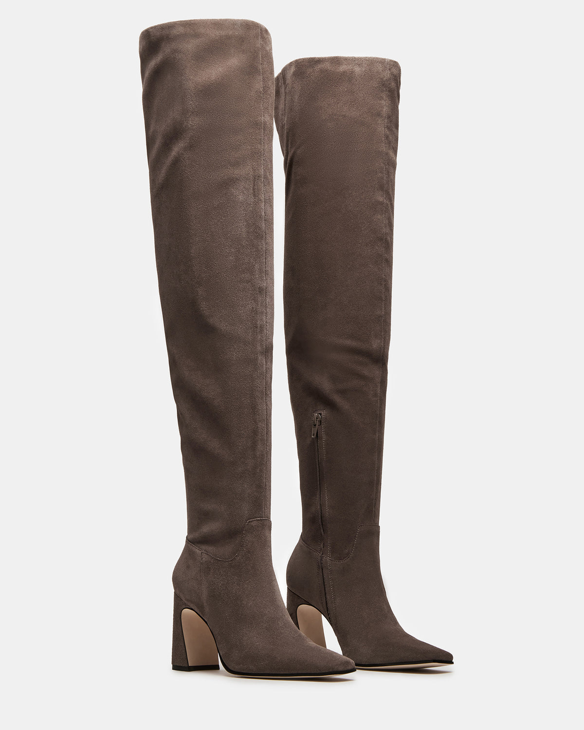 STRATUS Grey Suede Over-The-Knee Boot | Women's Boots