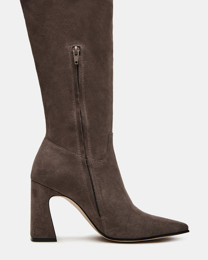 STRATUS Grey Suede Over-The-Knee Boot | Women's Boots