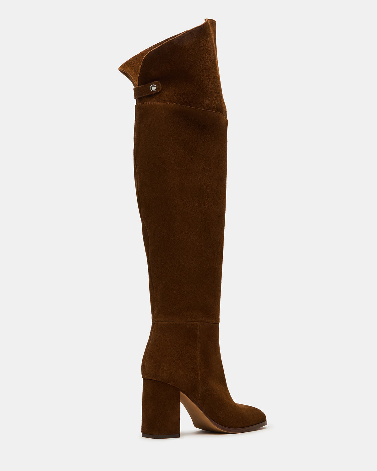 WINSLET Chestnut Suede Knee-High Block Heel Women's Boot