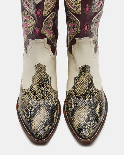 ARROYO Brown Multi Western Pointed-Toe Women's Boot