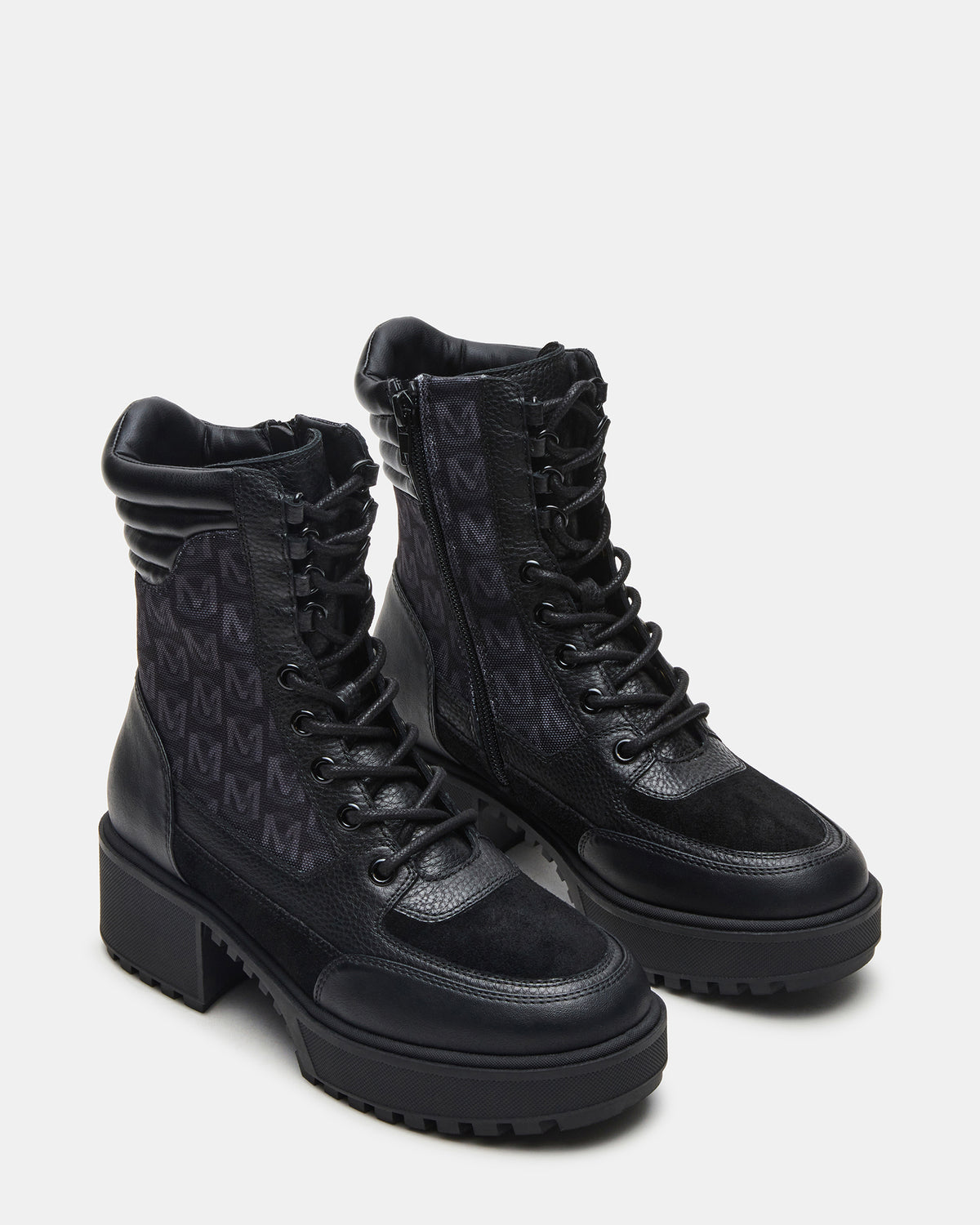 HIKER Black Multi Platform Lug Lace-Up Women's Anke Boot