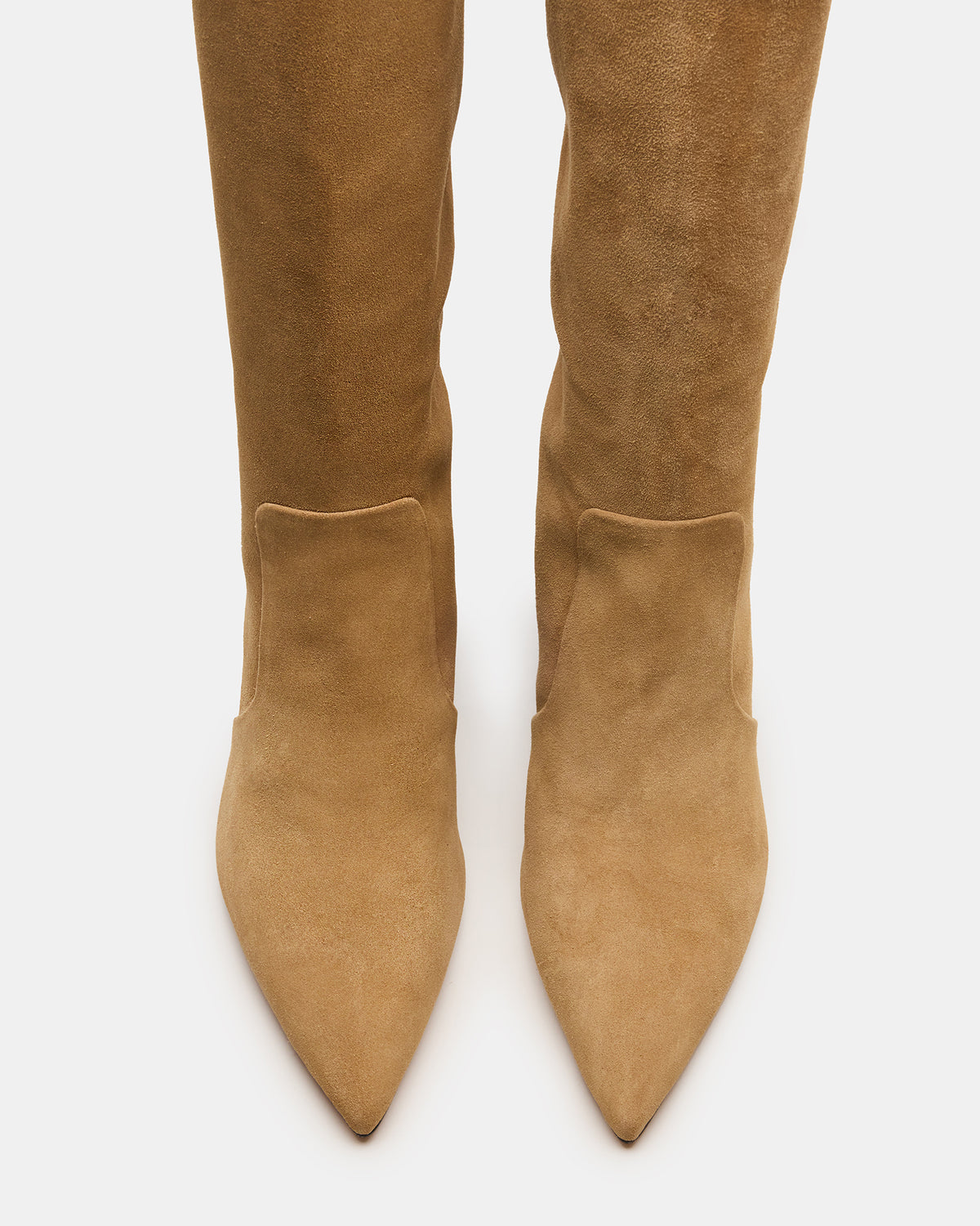 SKYLINE Taupe Suede Knee-High Pointed Toe Women's Boot