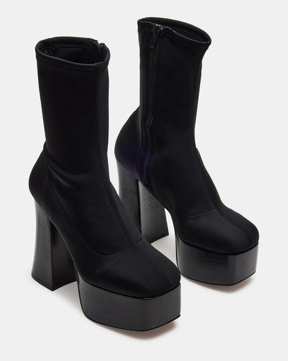 SOHO Black Super Platform Ankle Boot | Women's Booties