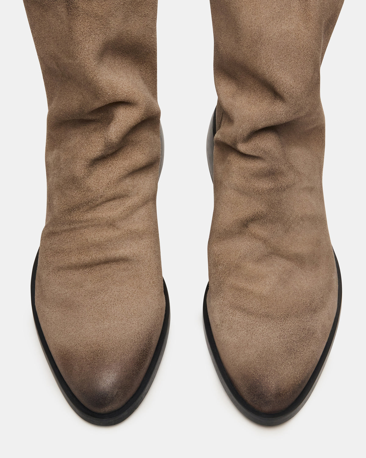 NEXIE Taupe Suede Women's Pointed-Toe Ankle Boot