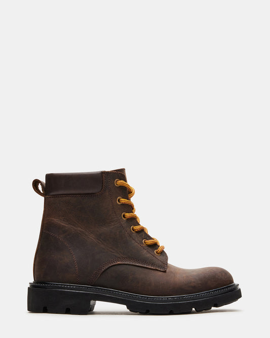 WYLDER Brown Leather Ankle Boot | Women's Booties