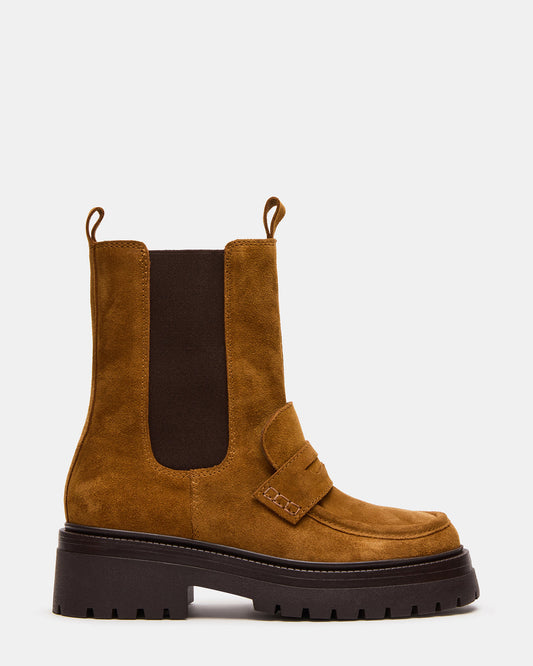 CONWAY Coganc Suede Platform Lug Chelsea Women's Ankle Boot