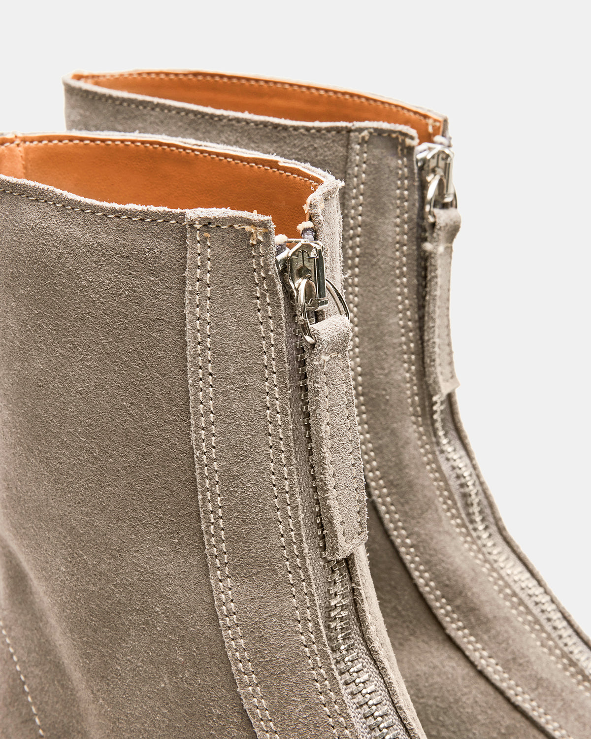 JONES Light Grey Zipper Lug Women's Ankle Boot