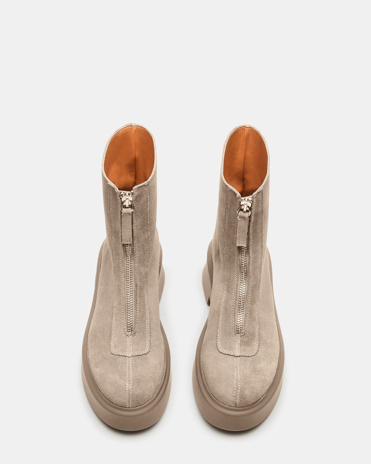 JONES Light Grey Zipper Lug Women's Ankle Boot