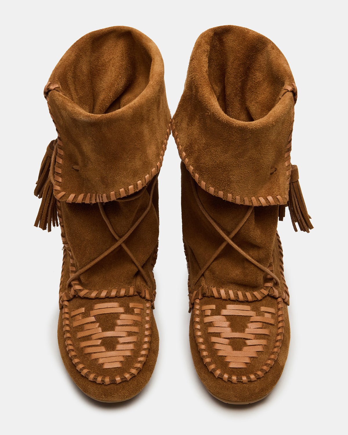TIPPETT Chestnut Suede Fold-Over Tassel Boot | Women's Boots
