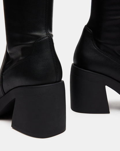 BERKLEIGH Black Wide Calf Women's Knee High Boot