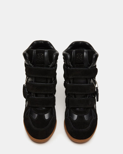 MAVIS Black Suede High-Top Velcro Women's Sneaker