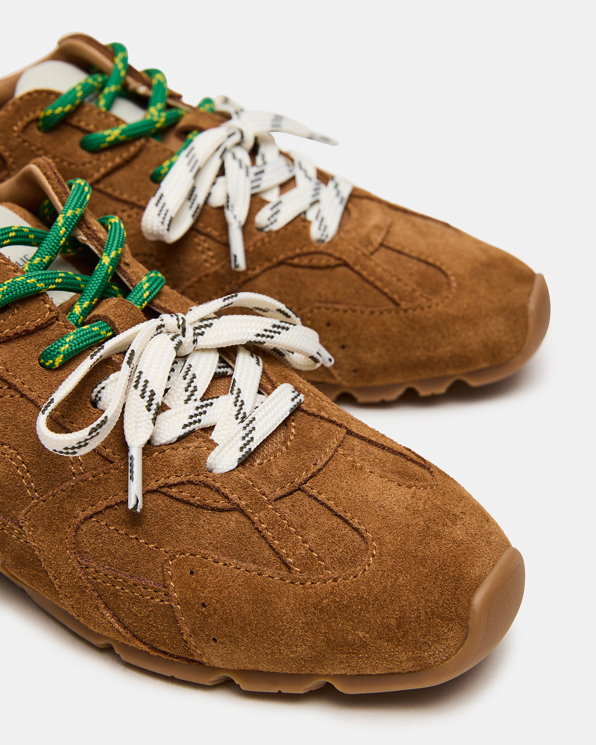 AZIEL Camel Suede Low-Top Lace-Up Women's Sneakers
